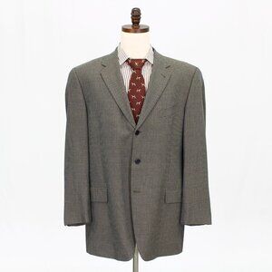 Joseph Abboud 44L Brown HT 3-Button Sport Coat Blazer Jacket B974